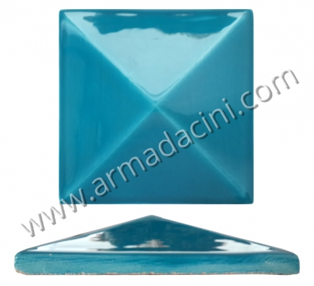 16x16 cm Turquoise Woven Pyramid Shaped Cini Glazed press mold shape handcrafts handmade tiles modern classical patterned products molded in desired size on request pressed mud printing tile pressed with wet mud matt glossy glazed tile baklava triangle tile round geometric cylinder pyramid square