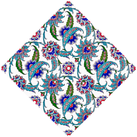 20x20 AC-1 Hancer Leaf Patterned Cini Tile, Kütahya tile, Mosque tiles, Turkish bath, arabic mosque, Bathroom decoration, prices, examples