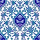 AC-42 Mavi Beyaz Ciçekli Desen Cini Karo Blue white floral pattern ottoman turkish bathrom ceramic tiles