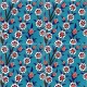 Turkuaz Papatya Desen Cini Karo Floral pattern turkish ceramic tile bathroom decoration