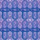 AC-9 Selcuklu Blue Chain Patterned Cini Karo mosque interior wall tiles turkish ceramic decorations interior