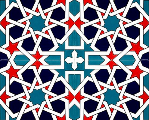 20x20 SP 88 Geometrik Maroc Desenli Cini Karo Pano Kütahya ve İznik çinileri cami otel türk hamamı banyo mutfak seramik dekorasyon örnekleri interior mosque masjid ceramic tiles turkish