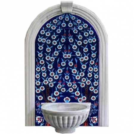 60x105 Spring Branch Tile Pattern Turkish Bath