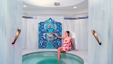 80x105 Rumi Turkish Bath with Lion Tile Pattern