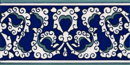 10x20 Cm KS 6 Iznik Rumi Patterned Ceramic Tile Border turkish ceramic border rumi pattern
