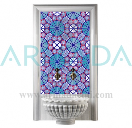 AC 3 Geometric Patterned Turkish Bath Tile Decoration