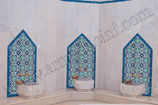 Kutahya ve ıznık cinileri,  cini desenli seramik ve mozaik karolar, cami, mescit, kubbe, otel banyo turk hamamı cinisi cini dekorasyon, Otel, spa türk hamamı, havuz seramikleri yer ve duvar çini seramik fayans dekorasyonu, osmanlı cini desenleri ve motifleri, mihrap minber ve kürsü isleri, ic cephe ve dis cephe kaplama isleri, hediyelik cini, seramik, porselen, esyalar. mosque decorations masjid interior exterior dome  gift material ceramic mosaic, hans made, ottoman turkish tiles, turkish bath, spa, bathroom tiles, special ceramic