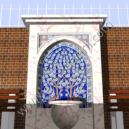 Hand Decor Tiled Fountain-3 (Tree of Life) Model