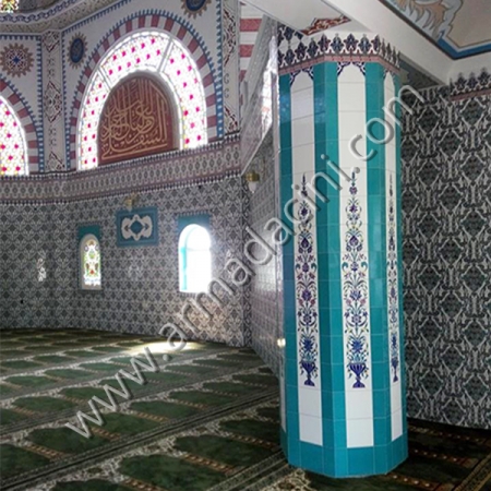 Mosque Column Tile Decoration