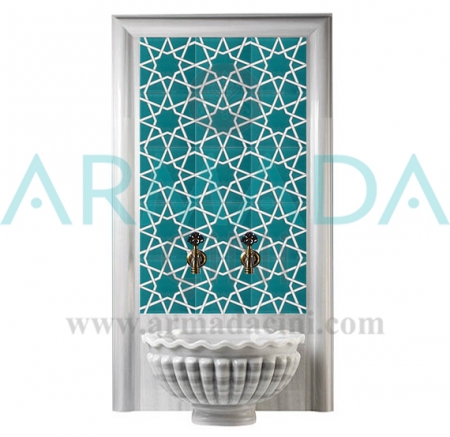 20x20 SP-94 Green Star Pattern Tile Turkish Bath Board