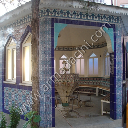 Koşeli Osmanlı Cini Desenli Cami Sadırvanlar