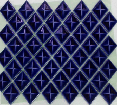 PC-826 Kobalt Baklava Fileli Mozaik Çini