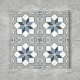 20x20 YÇ-52 Desenli Yer Çinisi Ottoman Turkish bath Hotel mosque decoration exterior ceramic Floor tiles