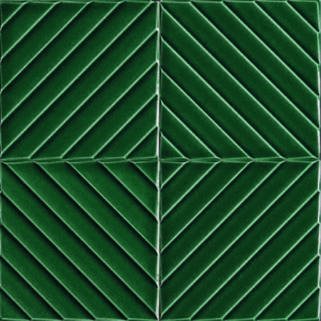 20x20 Cm Linea Yeşil Modern Desenli Çini Seramik Karo
