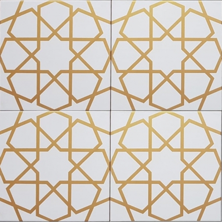 20x20 Cm SP 89 Beyaz Metalik Kütahya Çinisi Karo geometric pattern islamic art arabic turkish ceramic tiles decorations