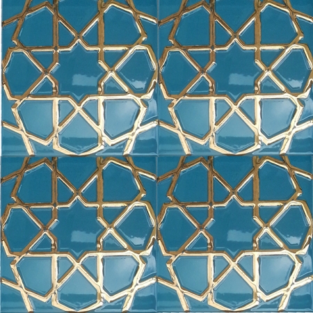 20x20 см SP 89 Gold Star Kütahya Ceramic Tile Золотая керамическая плитка для украшения интерьера