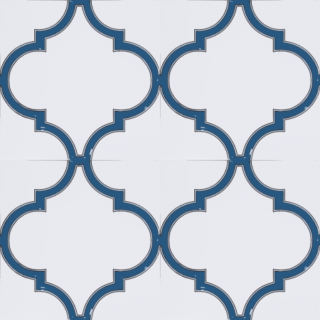 20x20 см SP 103 Arabesque Blue White Patterned Kütahya плитка синяя арабеска с геометрическим рисунком арабская турецкая интерьерная керамическая плитка
