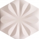 15x17 Cm Çiçekli Beyaz Altıgen Çini Karo hexagon ceramic tile