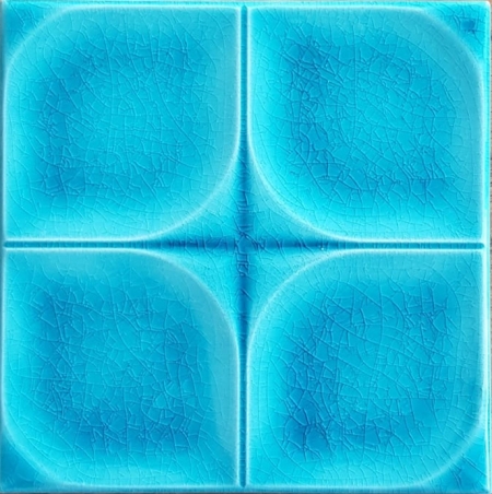 12,5x12,5 Cm Defakto Turquoise Model Ceramic Tile
