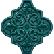 12x12 Ottoman Çiçekli Arabesk Yeşil Çini arabesque orıental interioır ceramic tile