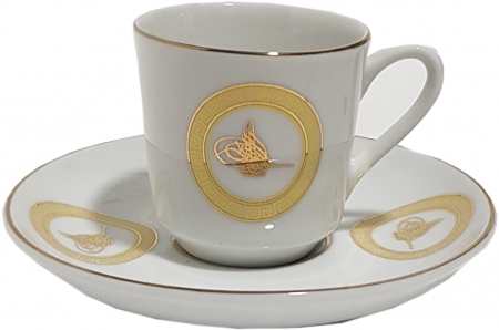 Ar 691 Ottoman Tugra Mug Set ottoman crested porcelain coffee cup ottoman turkish coffe cup