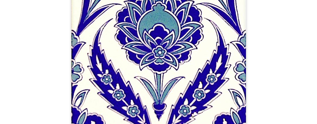 blue white izik tulip patterned tile izik tulip ceramic