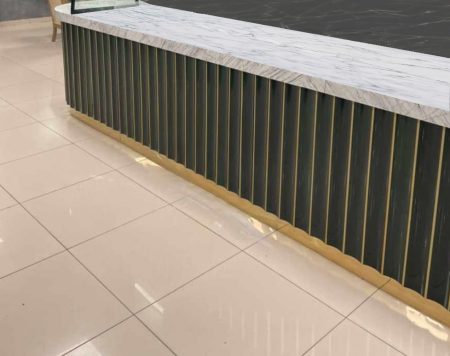 10X100 Metallic Bar Front Corrugated Tile Ceramic