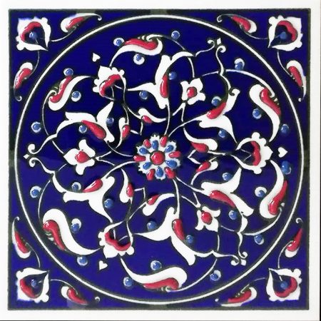 10x10 Kütahya Çini ED 110 İznik rumi desenli hand made tile interior decoration material