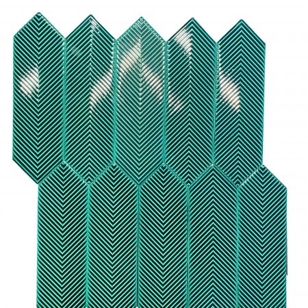 Armada Çini 9X30 Bella Çizgili Zümrüt Yeşil Çini Seramik